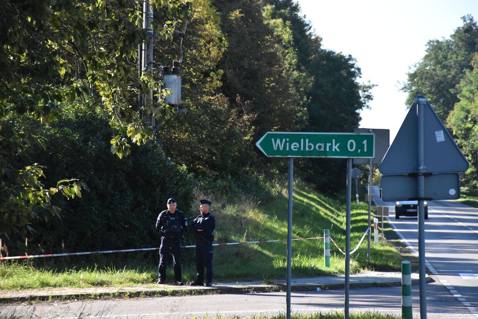 Duże ćwiczenia służb na DK 55 koło Malborka
