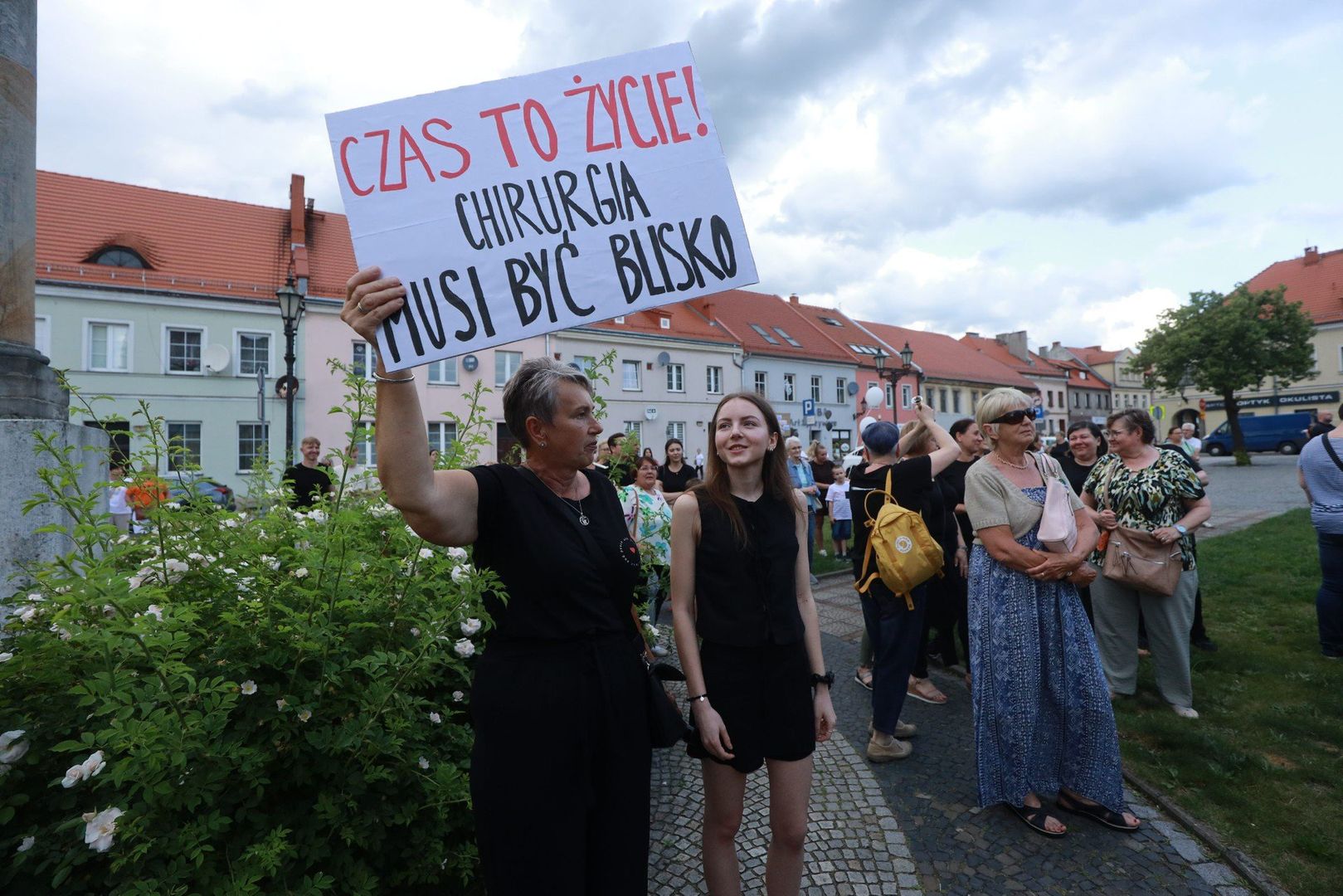 Protest w Pyskowicach przeciwko likwidacji szpital
