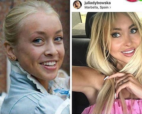 Julia Dybowska kiedyś i dziś