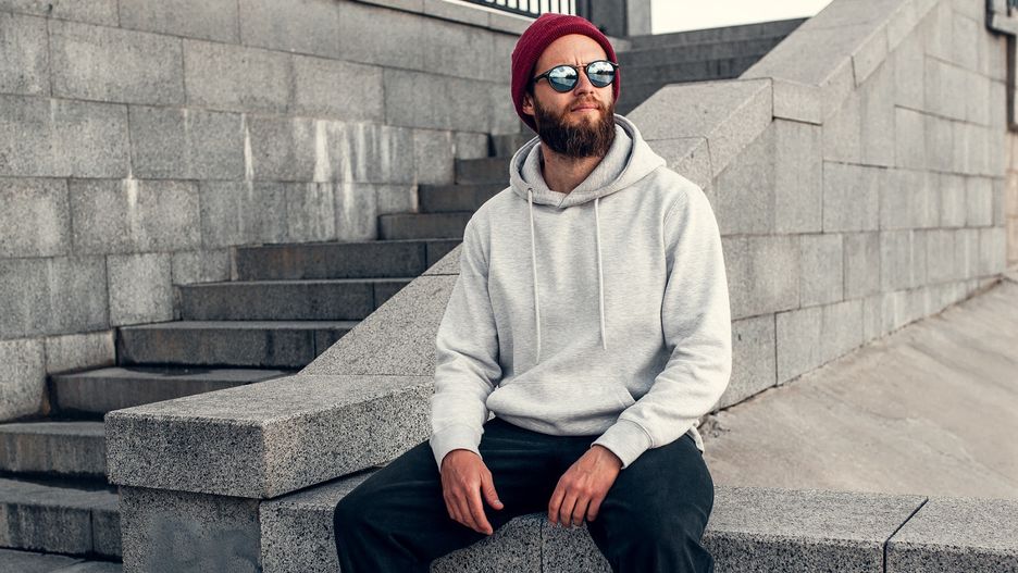 City portrait of handsome hipster guy with beard wearing gray blank hoodie or hoody with space for your logo or design. Mockup for printCity portrait of handsome hipster guy with beard wearing gray blank hoodie or hoody with space for your logo or design. Mockup for printshowcase, logotype, cotton, expressing, casual, attractive, gray, fashionable, cool, mustache, confidence, posing, stylish, outdoors, sexy, handsome, beard, fashion, trendy, model, blank, apparel, portrait, caucasian, brand, logo, urban, mock-up, white, guy, style, male, adult, template, young, shop, hipster, street, copy, sweatshirt, wearing, design, clothes, print, mockup, jumper, lifestyle, sport, front, hoodie