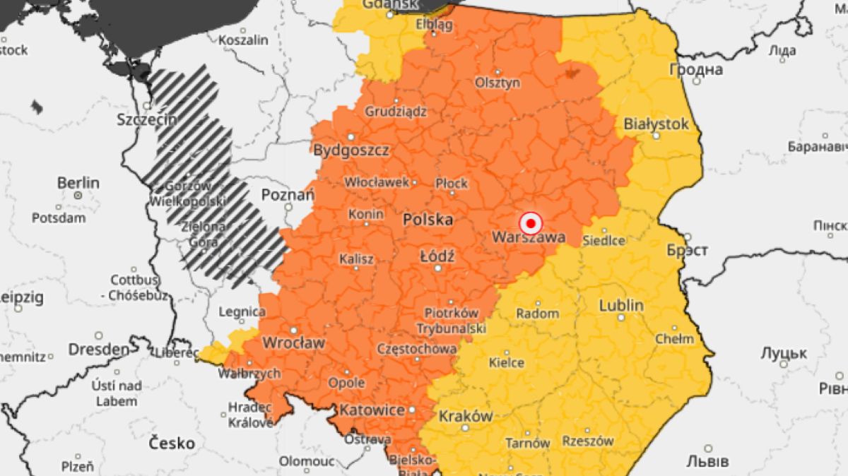 IMGW wydało alerty I i II stopnia