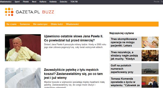 Deser.gazeta.pl przeniesiony na Buzz.gazeta.pl