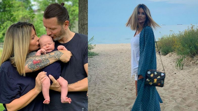 Wypoczywający nad morzem Małgorzata Rozenek i Radosław Majdan opowiadają o rodzicielstwie