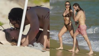 Heidi Klum i Tom Kaulitz dokazują na plaży. W pewnym momencie muzyk wskoczył na starszą o 16 LAT żonę i zaczął ją całować