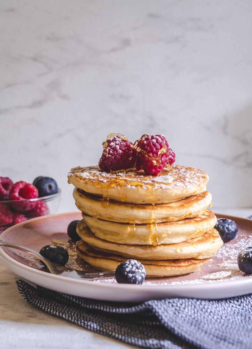 pancakes, pankejki, naleśniki, borówki, ma