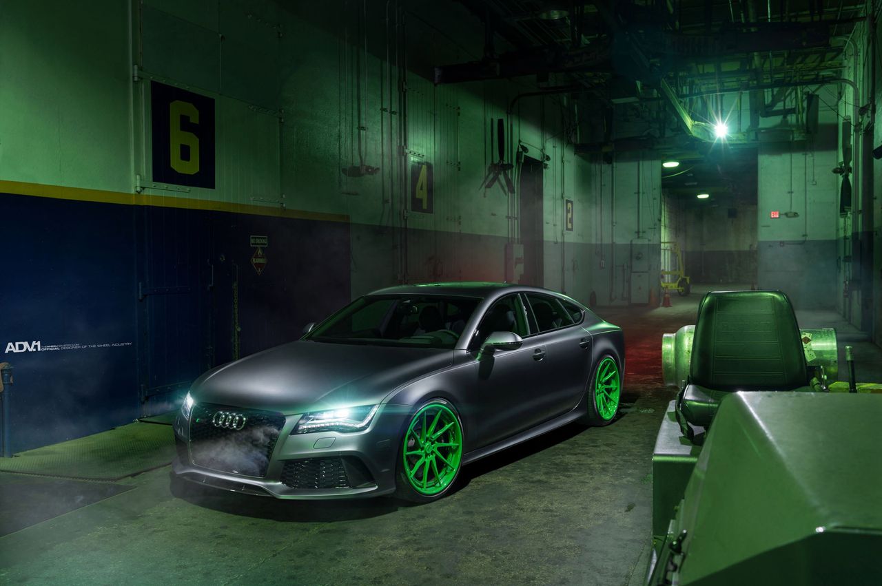 Audi RS7 na soczyście zielonych felgach ADV.1