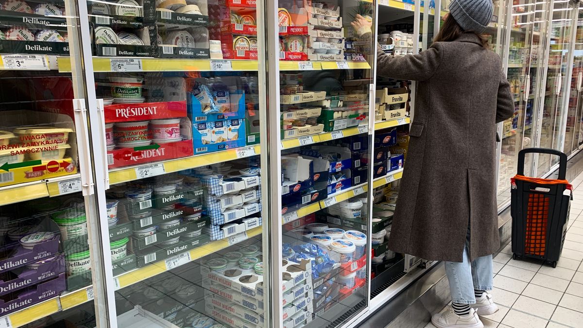 Economy And Daily Life
A person is seen during shopping at a supermarket in Krakow, Poland on January 31, 2023. (Photo by Jakub Porzycki/NurPhoto via Getty Images)
NurPhoto
buy, fridge, grocery, person, product, products, shop, january 31, jakub porzycki, nurphoto