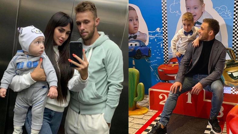 Maciej Rybus z rodziną