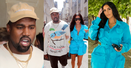 Nierozłączni Kim i Kanye na pokazie mody w Paryżu