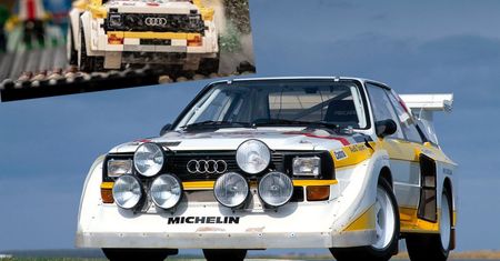 Wielbiciel Audi Quattro rekonstruuje rajdowe fotografie, używając klocków Lego