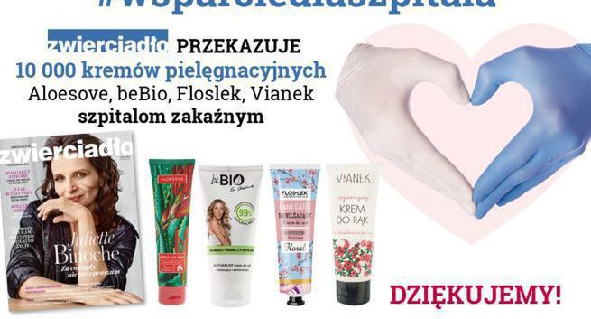 Wydawca „Zwierciadła” przekaże 10 tys. kremów do rąk dla personelu medycznego