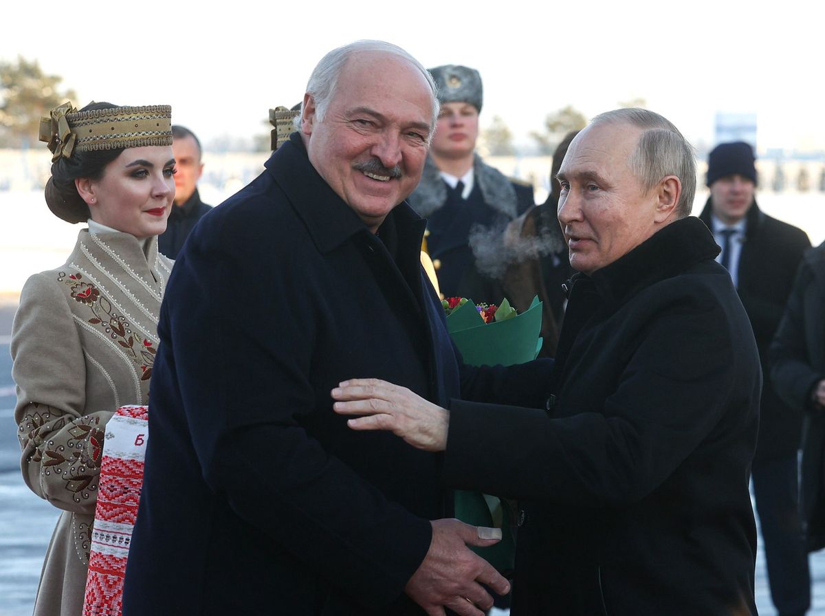 Władimir Putin i Alaksandr Łukaszenka w Mińsku