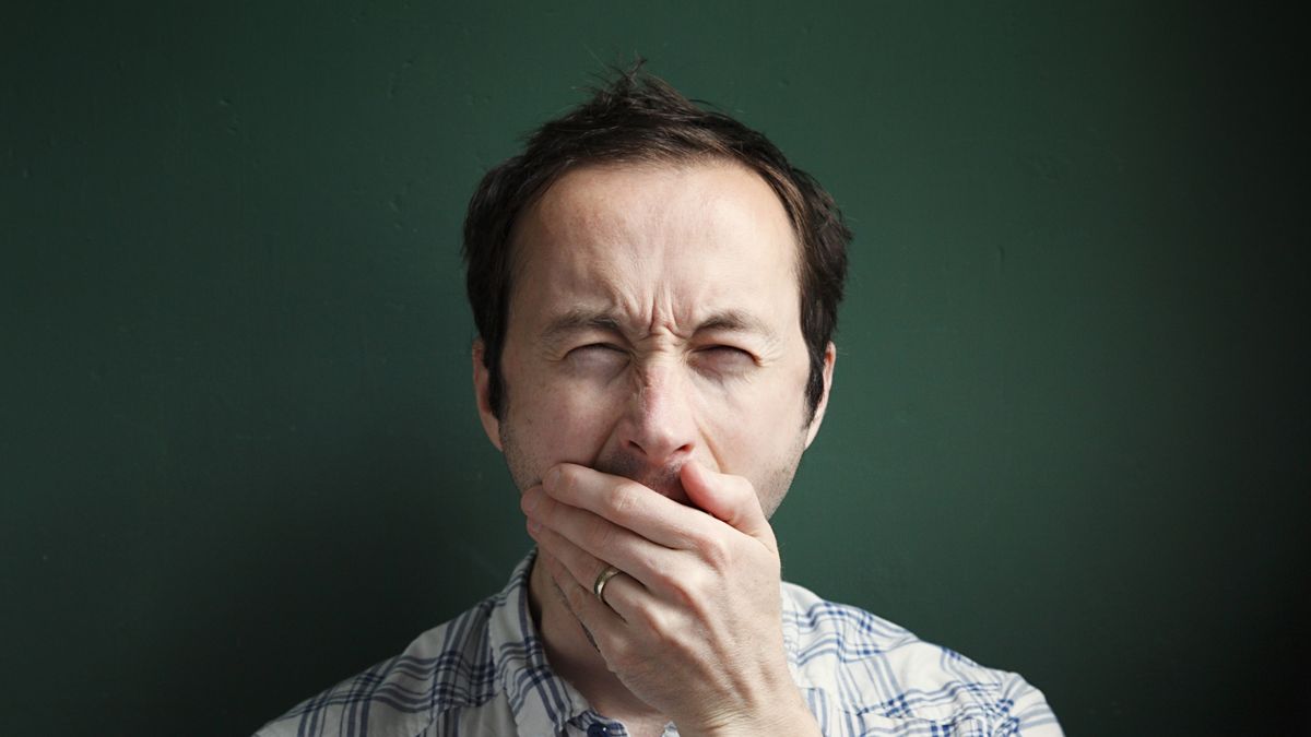 YawnSleep-deprived father of two having yawing.Christopher Hope-Fitch