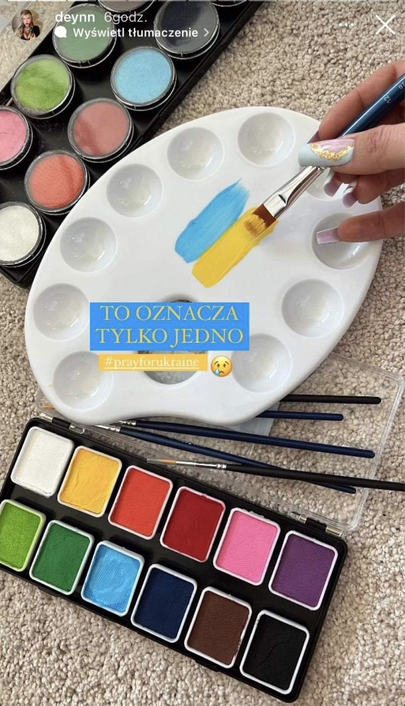 Deynn wspiera Ukrainę... malunkiem na twarzy