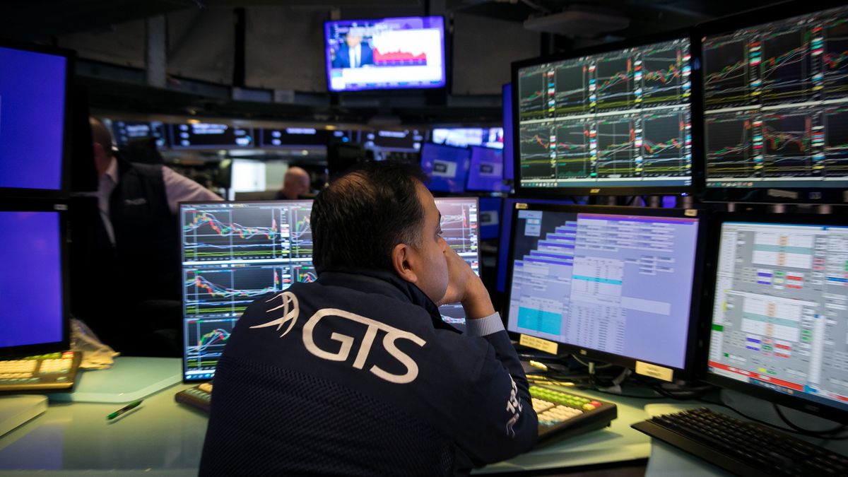 A trader works on the floor of the New York Stock Exchange (NYSE) in New York, US, on Wednesday, Jan. 24, 2024. US stocks continued to climb on optimism fueled by robust earnings from technology companies this week. Photographer: Michael Nagle/Bloomberg via Getty Images