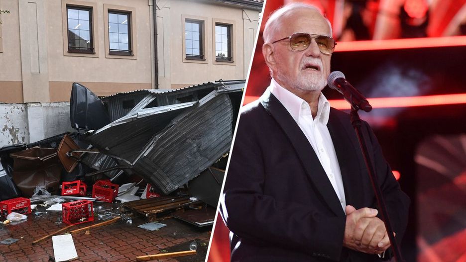 Jan Pietrzak rozbił wiatę i wjechał w przychodnię