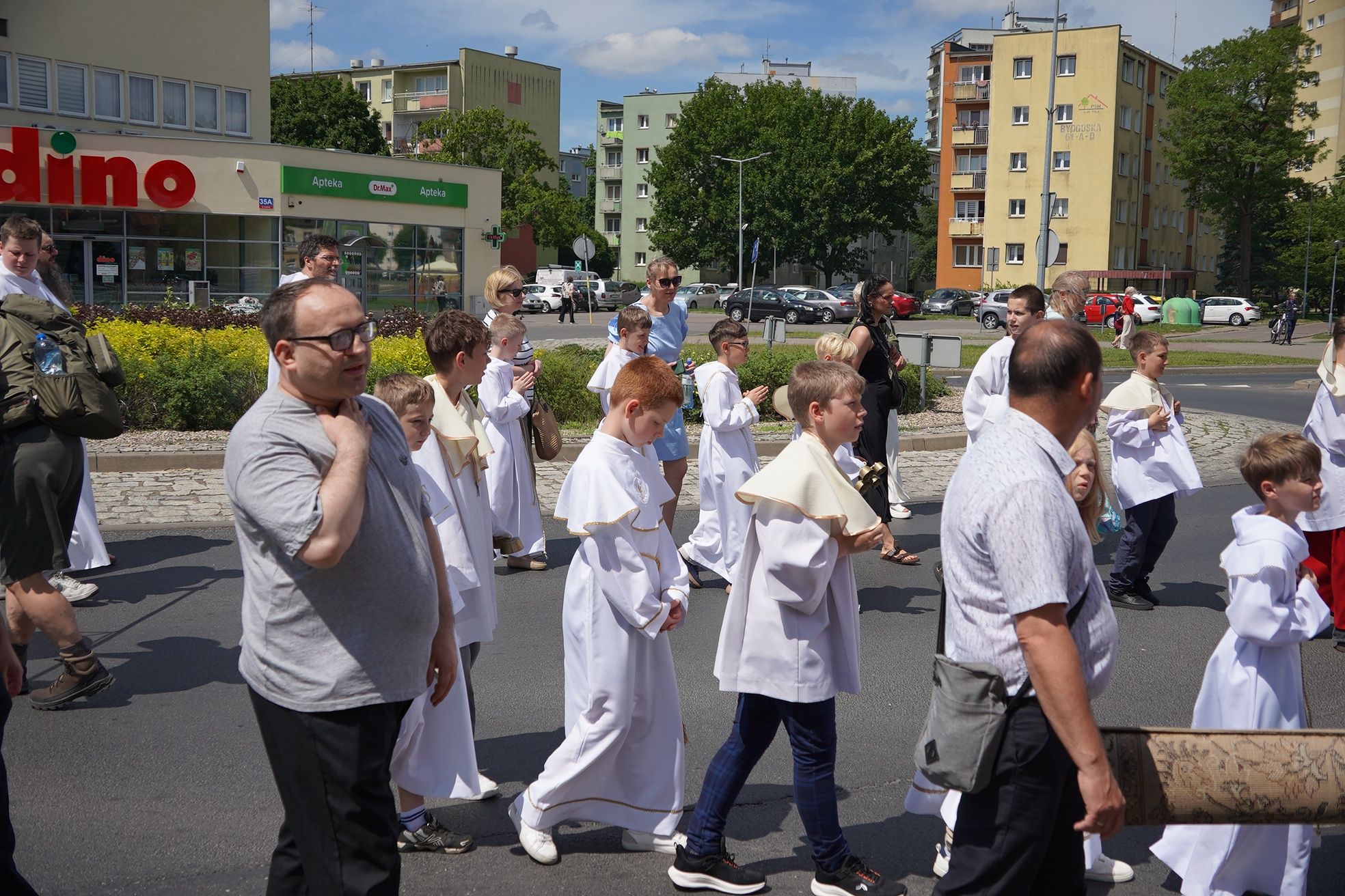 Procesja Bożego Ciała w parafii pw. Św. Antoniego w Pile
