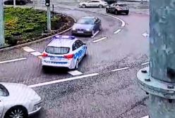 Podwójny pech kierowcy bmw. Jazdę pod prąd przerwał radiowóz