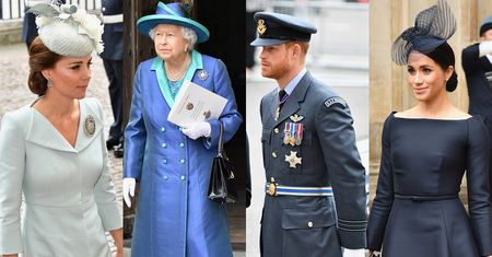 Królowa Elżbieta i para książęca Sussex świętują 100-lecie brytyjskich sił powietrznych (ZDJĘCIA)