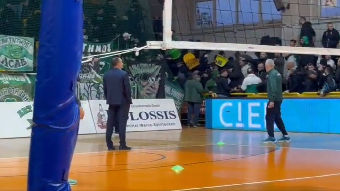 Twitter / Zamieszki przed półfinałowym meczem Pucharu Challenge