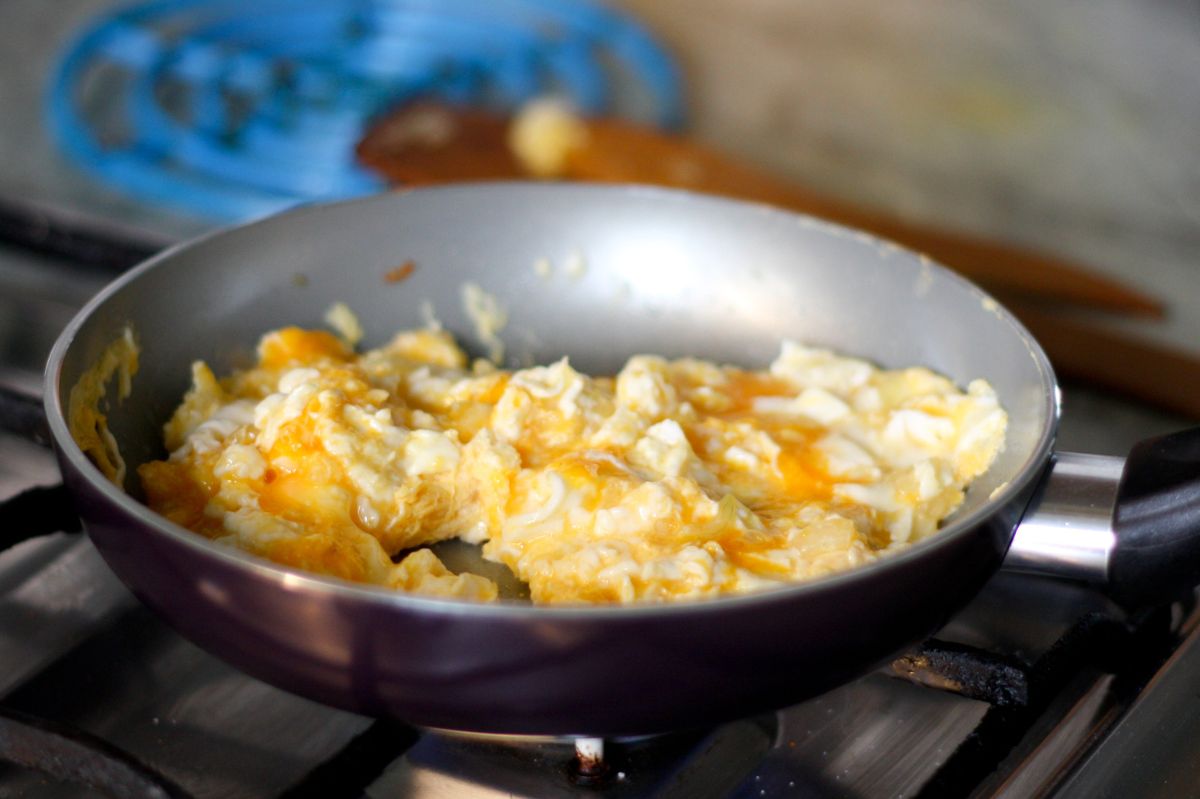 We often add it to scrambled eggs. Does it really become more creamy?