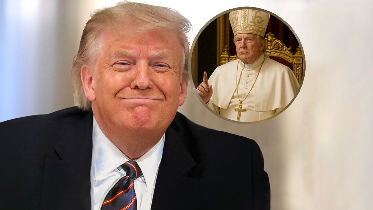 Donald Trump jako papież