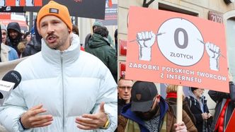 Mateusz Banasiuk PROTESTUJE przed Ministerstwem Kultury: "Politycy nas pomijają i przypominają sobie przed wyborami"