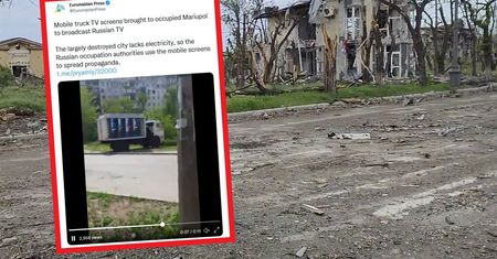 W Mariupolu pojawiły się specjalne ekrany. To sprawa Rosjan