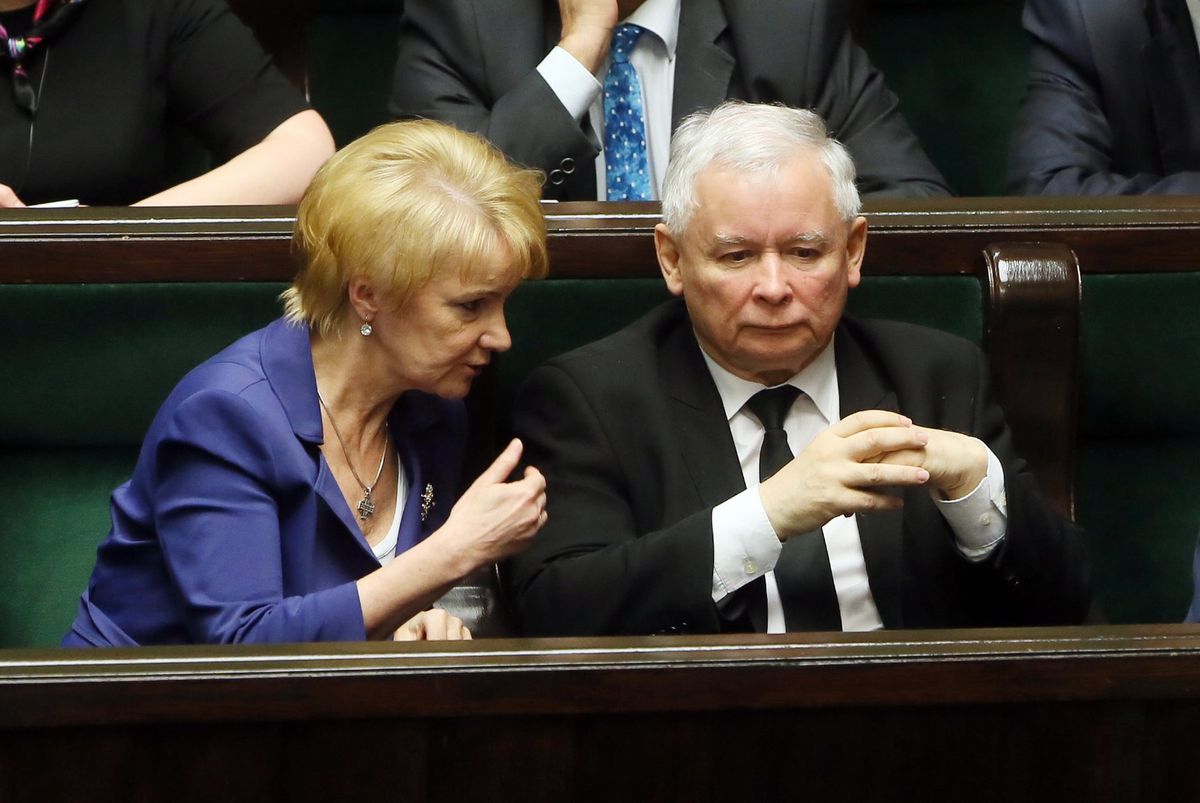 Prezes PiS Jarosław Kaczyński wspomina Jolantę Szczypińską. "Trudne, dużo za krótkie życie"
