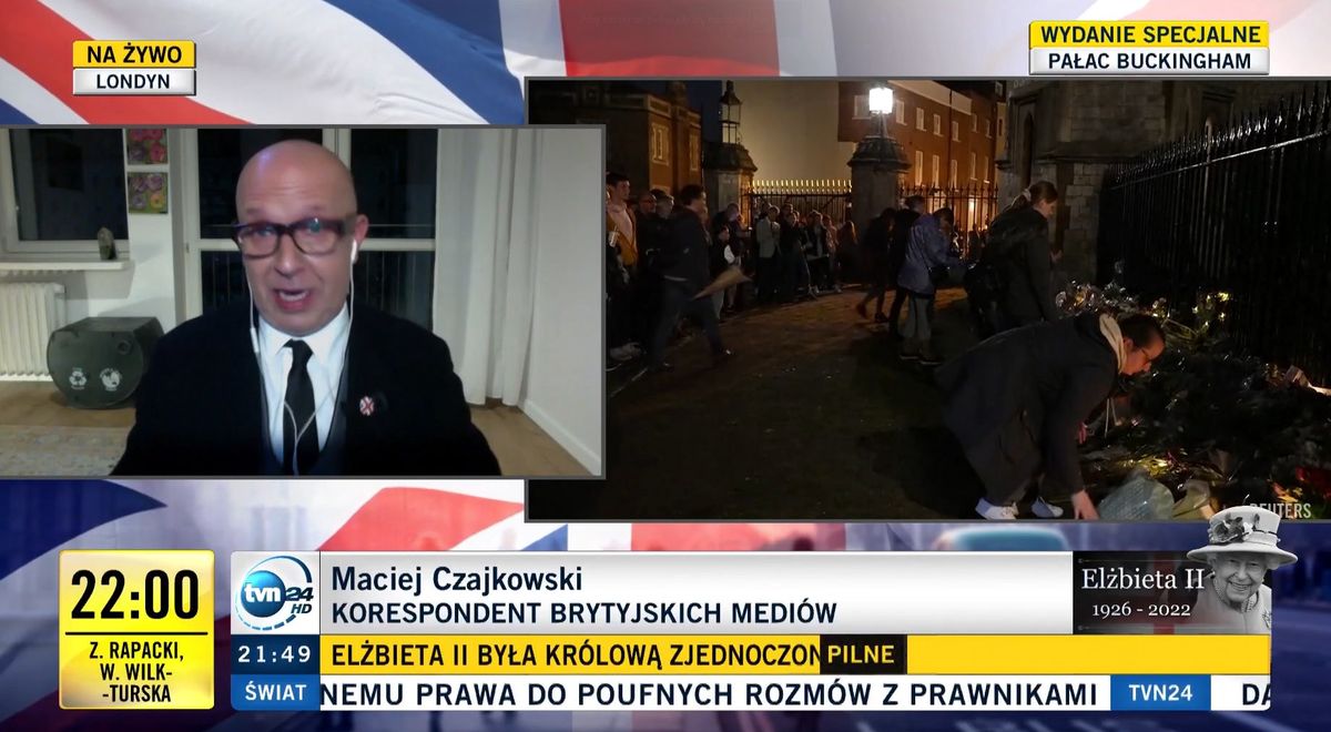 Maciej Czajkowski podczas wejścia na żywo w TVN24 nie krył emocji
