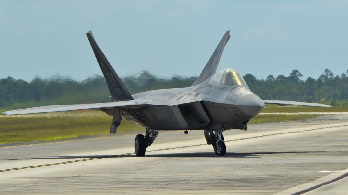 F-22 Raptor Fighter Jet
Panama City, USA - April 22, 2017: An F-22 Raptor prepares for take-off at Tyndall Air Force Base in Panama City, Florida.
Michael Fitzsimmons