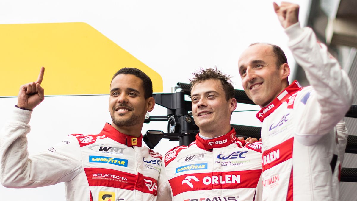 od lewej Rui Andrade, Louis Deletraz i Robert Kubica