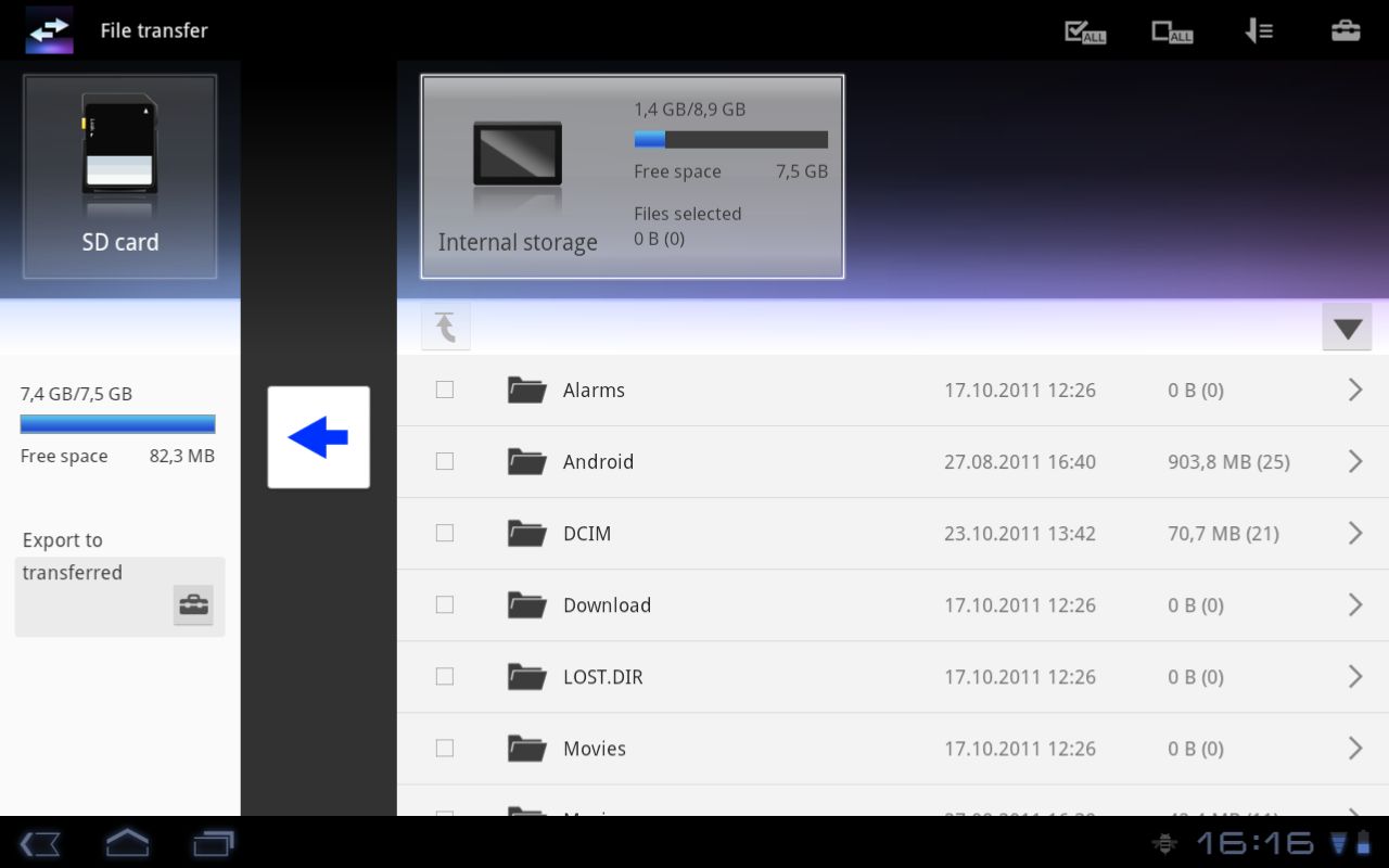 Sony Tablet S - File Transfer