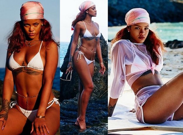 Rihanna znów chwali się zdjęciami w bikini (FOTO)