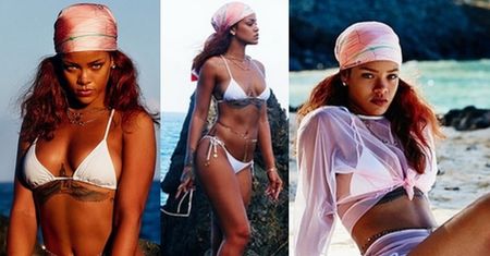 Rihanna znów chwali się zdjęciami w bikini (FOTO)