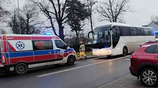 Krzeszyce: Wypadek. Autobus potrącił mężczyznę na przejściu dla pieszych