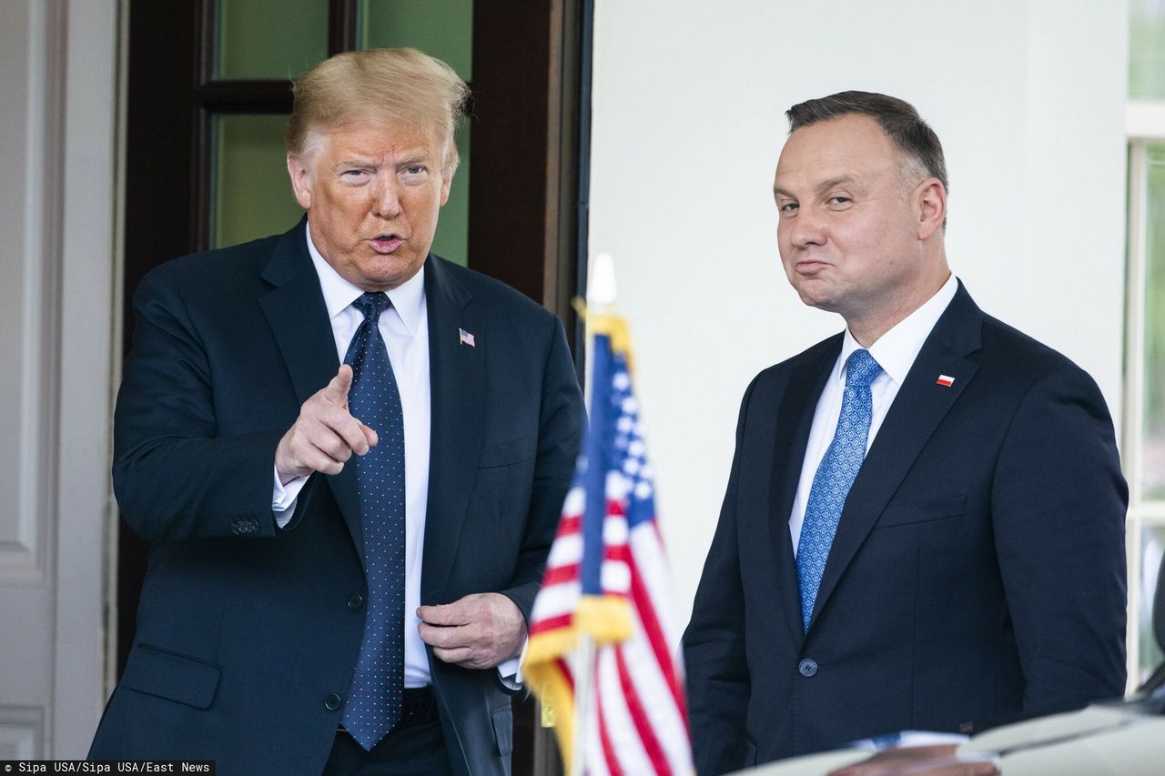 Prezydent Andrzej Duda na spotkaniu z Donaldem Trumpem
