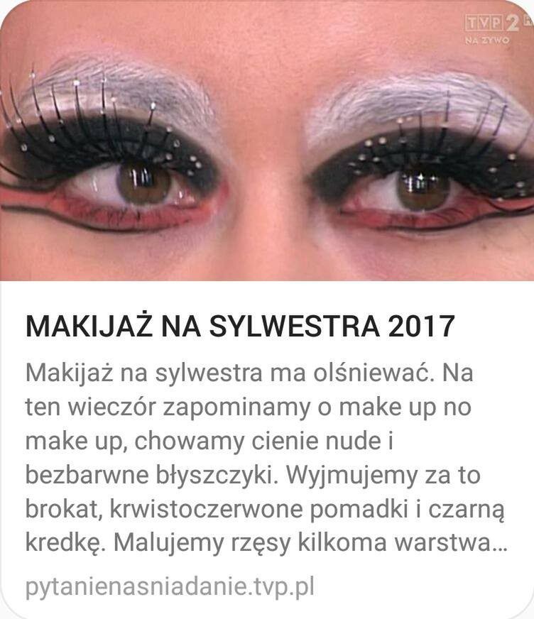 Sylwestrowy makijaż w TVP