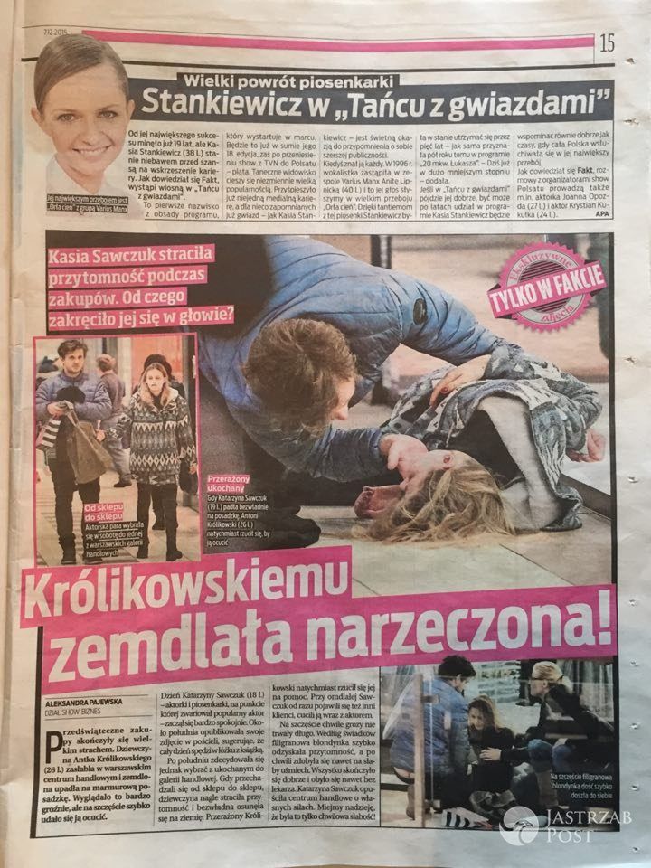 Katarzyna Sawczuk zemdlała w centrum handlowym

Fot. screen z Fakt