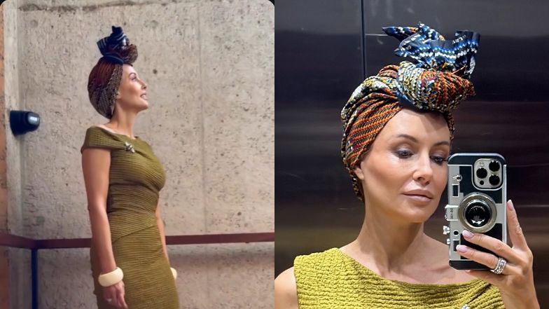 Małgorzata Rozenek pozuje w turbanie