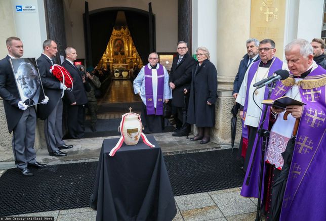 Uroczystości pogrzebowe kompozytora Krzysztofa Pendereckiego w kościele świętych Piotra i Pawła w Krakowie na ulicy Grodzkiej. 