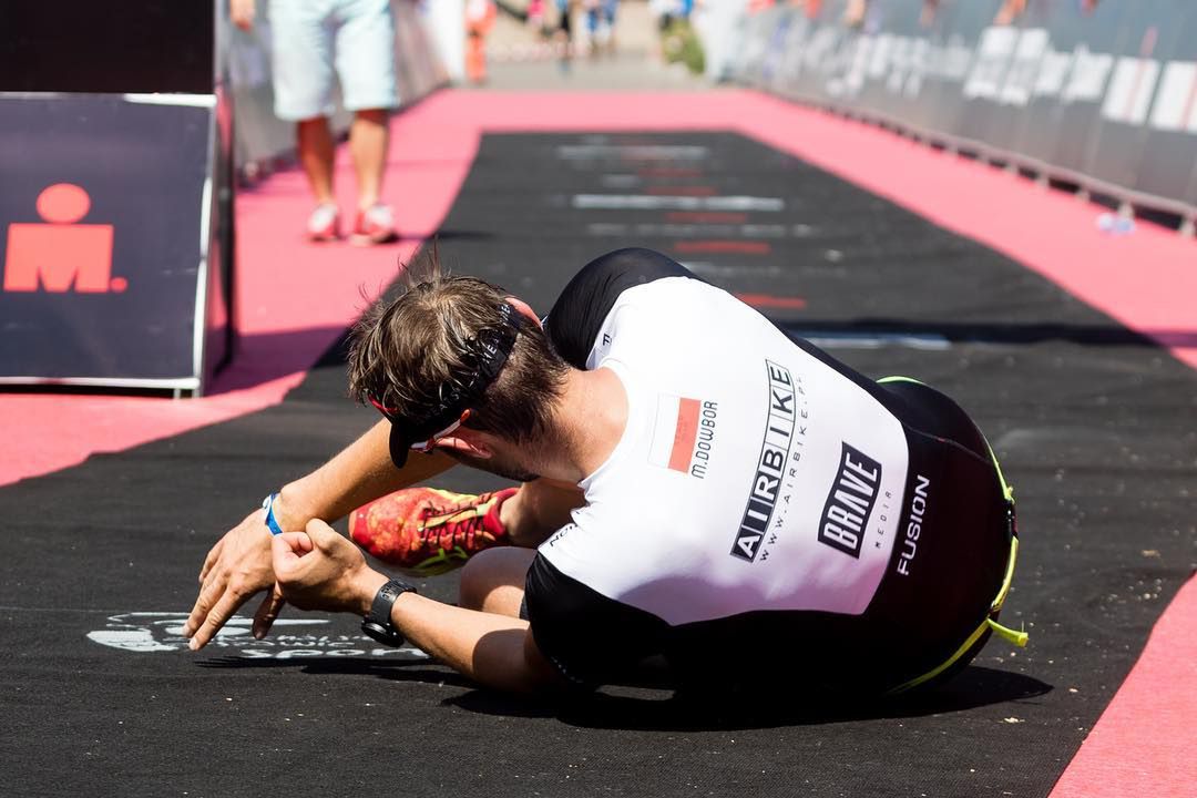 Maciej Dowbor upadł po ukończeniu triatlonu