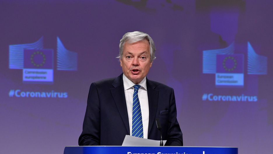 KE otrzymała odpowiedź Polski ws. wniosku Morawieckiego do TK. / Na zdjęciu komisarz UE ds. sprawiedliwości Didier Reynders 