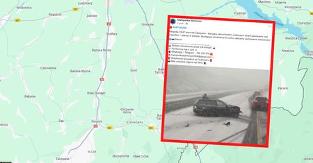 Spadł śnieg i od razu się zaczęło. Pokazali rozbite bmw