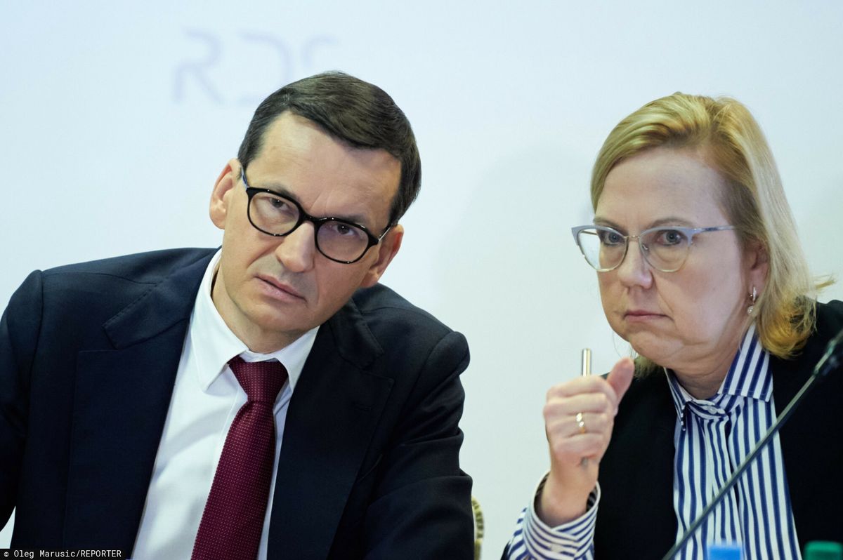 Premier Mateusz Morawiecki i minister Anna Moskwa 