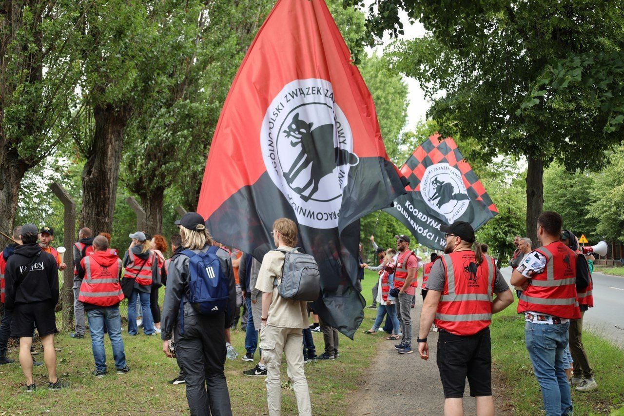 24.06.2025 r., Strajk w fabryce kominów Jeremias, Gniezno, Hanna Komorowska