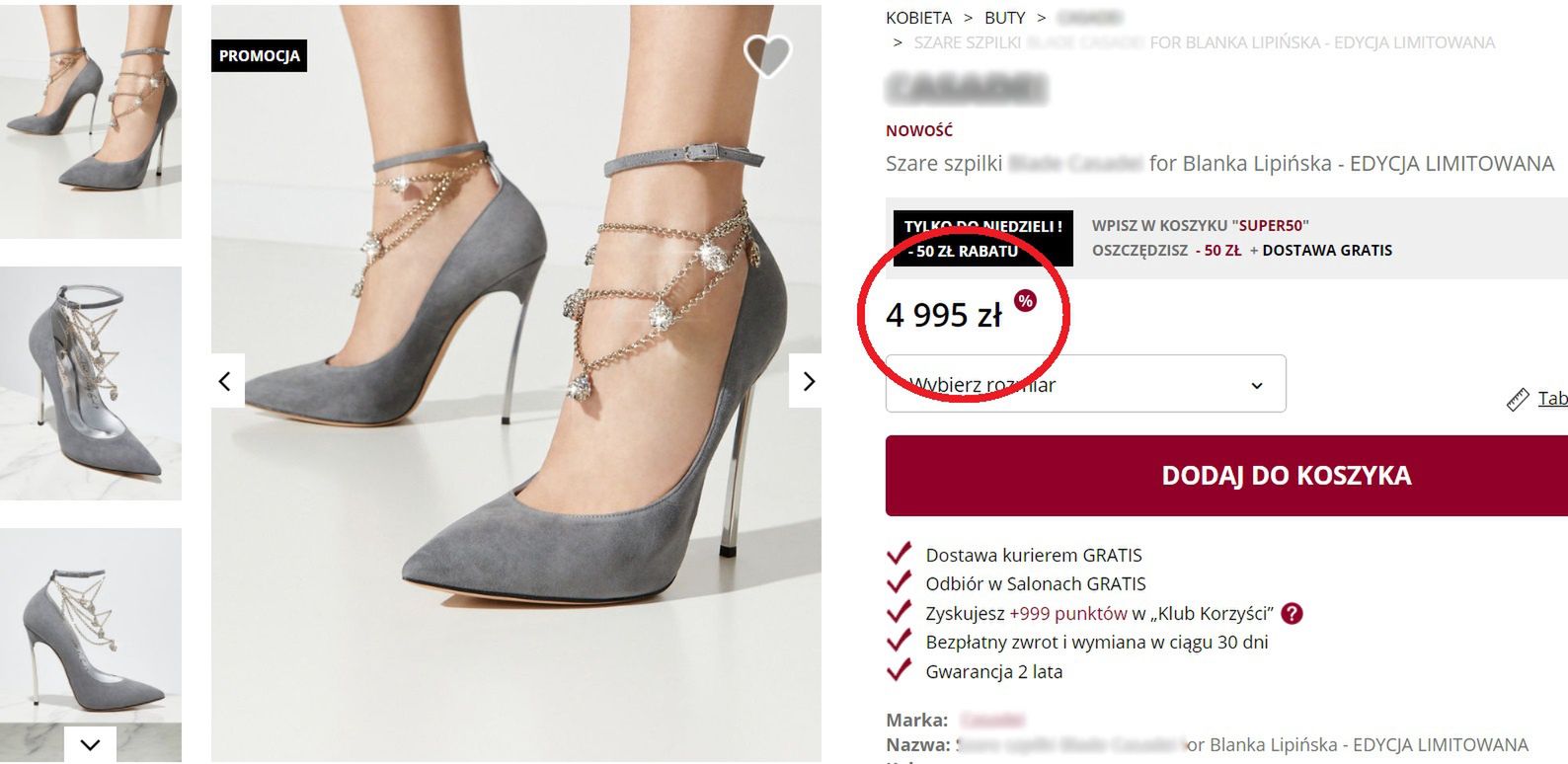 Blanka Lipińska zaprojektowała szpilki (screen z moliera2.com)