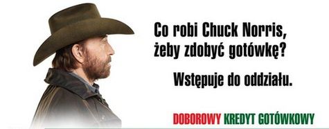 Chuck Norris wystąpił w reklamie polskiego banku 