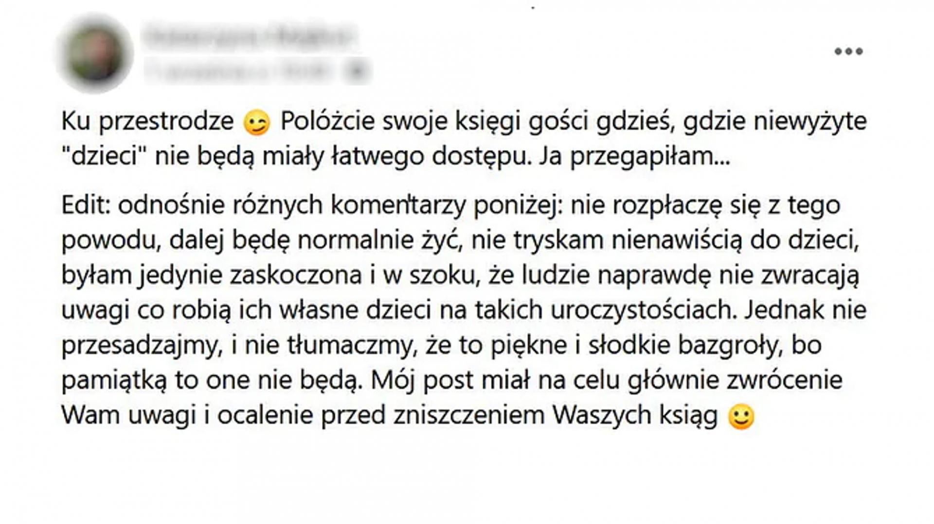 Rozżalona kobieta podzieliła się zdjęciami swojej księgi gości z wesela