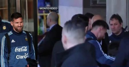 Leo Messi przytula się i robi zdjęcie z chłopcem, którego wcześniej wyprowadziła ochrona (WIDEO)